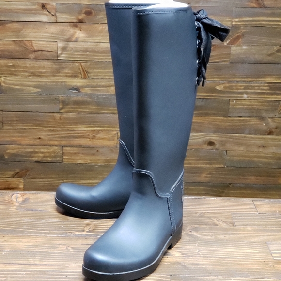 Coach Rain Boots Size 7 - Picture 1 of 8